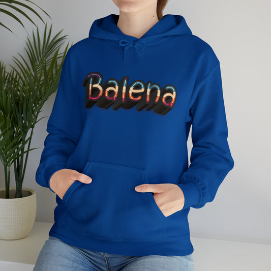 Felpa Retro con Cappuccio BALENA (spedizione compresa)